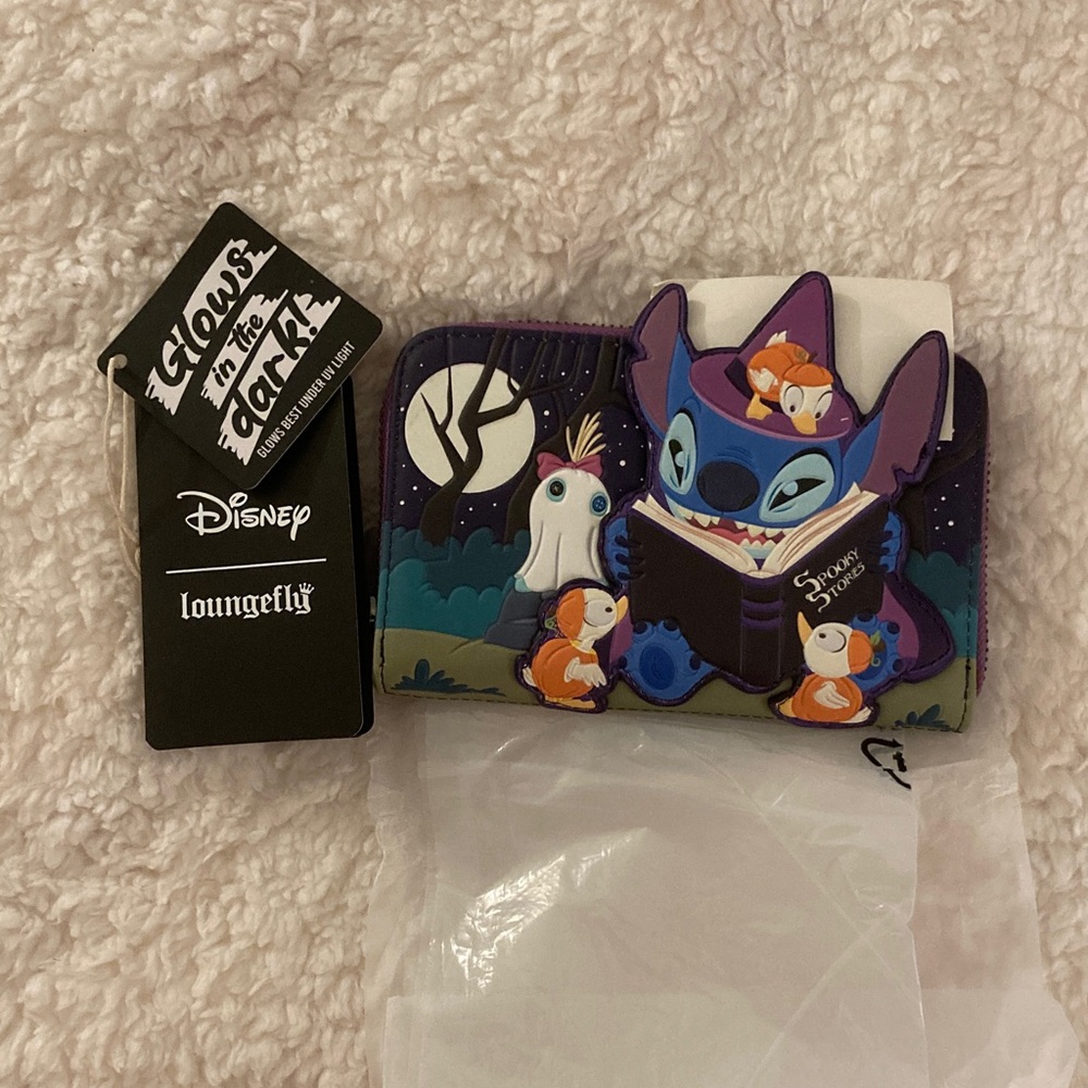 Loungefly Disney Stitch Kids Wallet - Blue and Purple